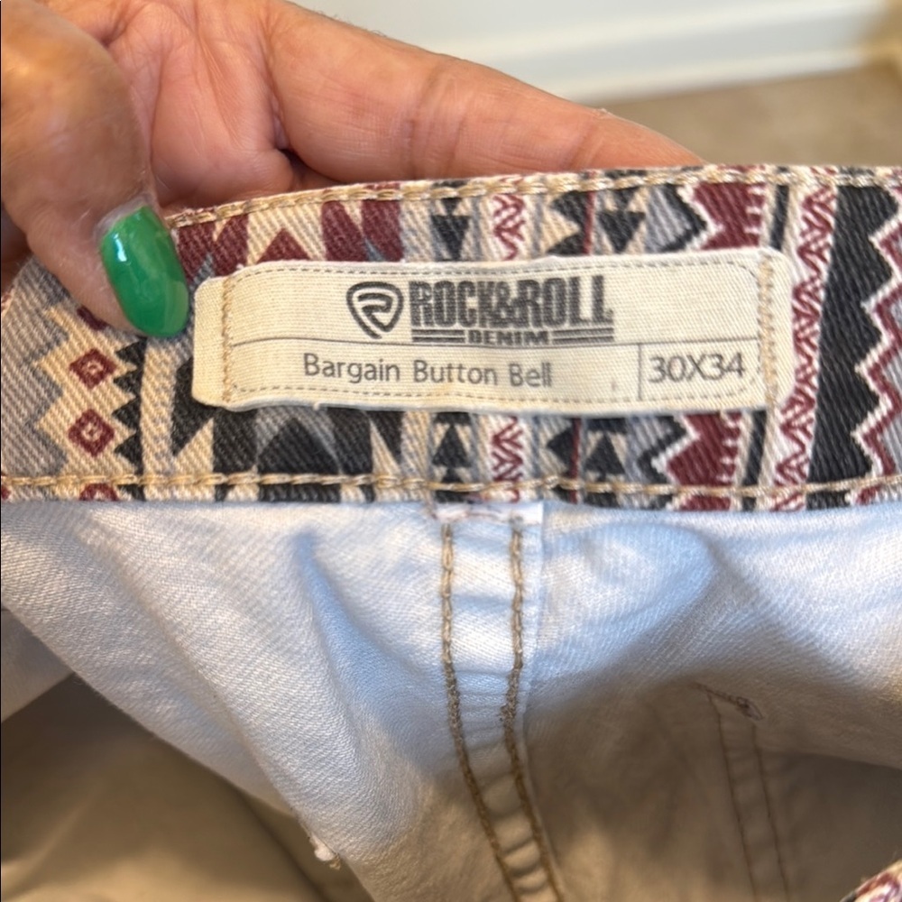 Rock&Roll Bohemian Flare Patterned Jeans - image 8